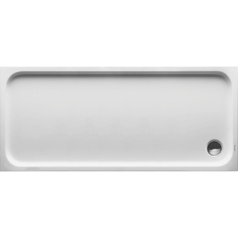 Duravit D-code Kunststof douchebak acryl rechthoekig - zonder paneel - 170x75cm - met afvoergat - diameter 90mm - wit 0295850