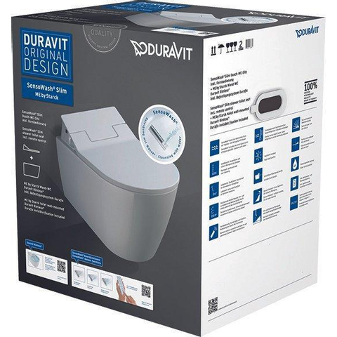 Duravit Me by starck Starck Mewandclosetpack - met wandcloset - diepspoel - rimless - met verdekte bevestiging - 37x57cm - inclusief d - spoelrandloos - wit SW85524