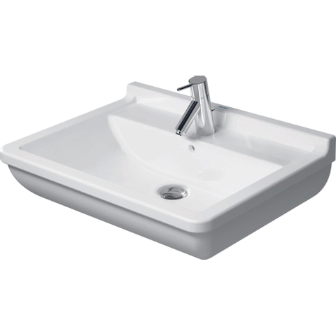 Duravit Starck 3 Philippe Starck - 3 wastafel - 65x48cm - wondergliss - wit 0312576