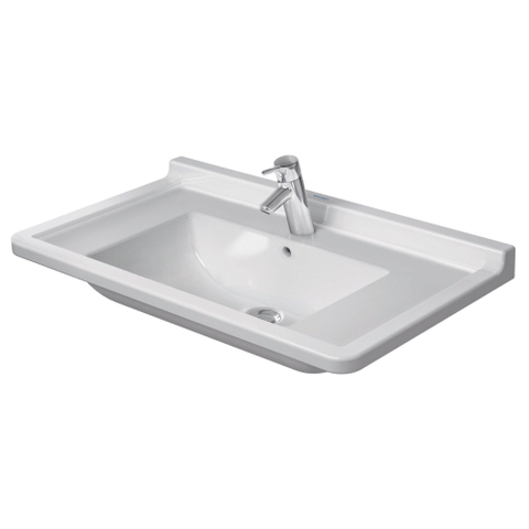 Duravit Starck 3 Philippe Starck - 3 meubelwastafel - 85x48.5cm - met wondergliss - wit 0314102