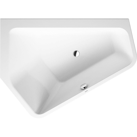 Duravit Paiova Kunststof bad acryl vijfhoekig - voor linkerhoek - 177x130x58cm - met aangevormd paneel en framewi - glans wit 0300912