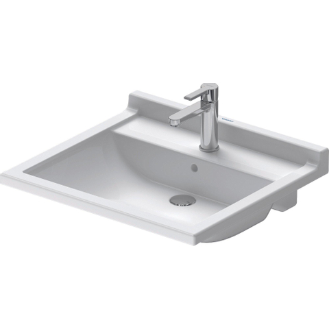 Duravit Starck 3 lavabo 60x54,5cm 1 trou de robinet avec trop-plein blanc 0291337