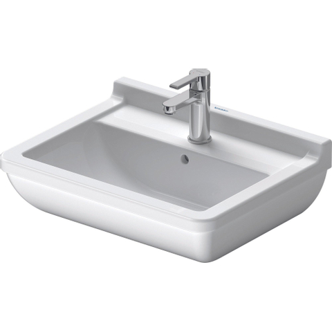 Duravit Starck 3 Philippe Starck - 3 wastafel - 55x42cm - wondergliss - wit 0312479