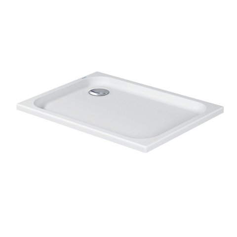 Duravit D-code Kunststof douchebak acryl rechthoekig - zonder paneel - 100x70cm - met afvoergat - diameter 90mm - wit 0295842