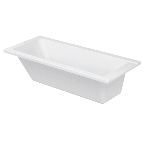 Duravit D-code Kunststof bad acryl rechthoekig - 160x70x40cm - zonder poten (afvoer bij voeteneinde) - glans wit 0297511