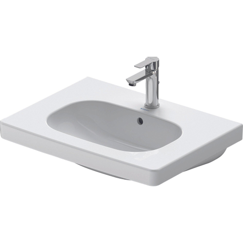 Duravit D-code Wastafel - 65x48cm - met 1 kraangat - met overloop - wit 0295855
