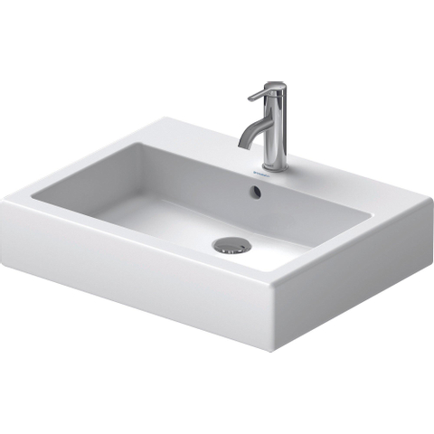Duravit Vero lavabo - 60x47x16.5cm - rectangulaire - 1 trou de robinet - avec trop-plein - blanc 0290104
