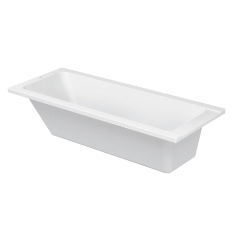 Duravit D-code Kunststof bad acryl rechthoekig - 170x70x40cm - zonder poten (afvoer in het midden) - glans wit 0297512