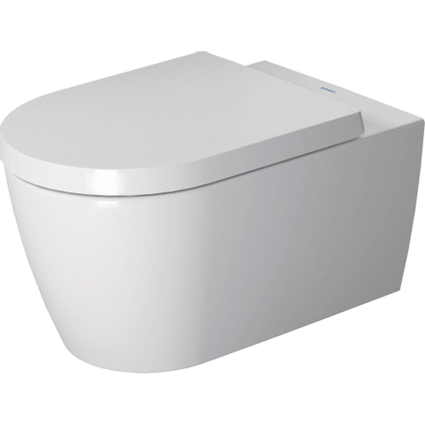Duravit Me by starck Starck Me wandcloset - diepspoel - spoelrandloos - met hygieneglaze - 37x57cm - met verdekte bevestiging - rimless - mat wit SW358222
