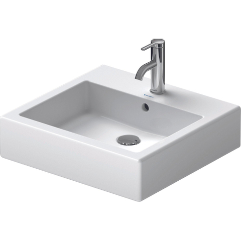 Duravit Vero Wastafel - met kraangat - met overloop - 50x47cm - met wondergliss - wit 0305329