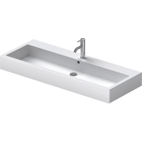 Duravit Vero Dubbele wastafel - 120x47cm - met 2 kraangaten - met overloop - wit 0293351
