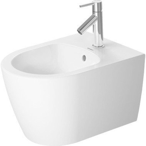 Duravit Starck Me wandbidet compact 37x48cm met kraangat met overloop m. WG mat wit SW358202