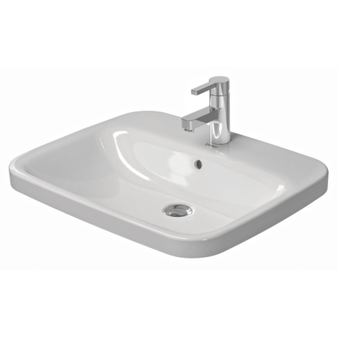 Duravit Durastyle lavabo - 61.5x49.5x17cm - rectangulaire - simple vasque - 1 trou - blanc SW54138
