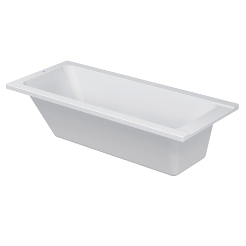 Duravit D-code Kunststof bad acryl rechthoekig - 160x70x40cm - zonder poten (afvoer bij voeteneinde) - glans wit 0297511