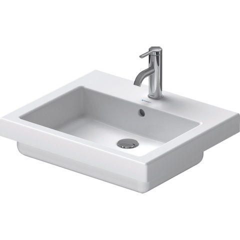 Duravit Vero Inbouwwastafel - 55x46.5cm - 1 kraangat - met overloop - wit 0300003