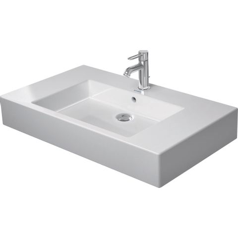 Duravit Vero Meubelwastafel - met kraangat - met overloop - 85x49cm - met wondergliss - wit 0291350