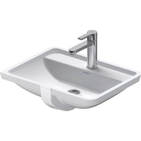Duravit Starck 3 lavabo - 52.5x40x19cm - 1 trou de robinet - avec trop-plein - blanc 0313866