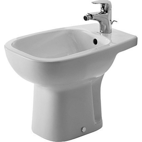 Duravit D-code Staand bidet - 540mm - 1 kraangat - met overloop - glans wit 0315122