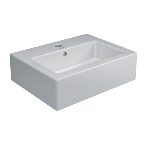 Duravit Vero Fontein - geslepen - met kraangat - met overloop - 45x35cm - met wondergliss - inclusief bevestiging - wit 0300307