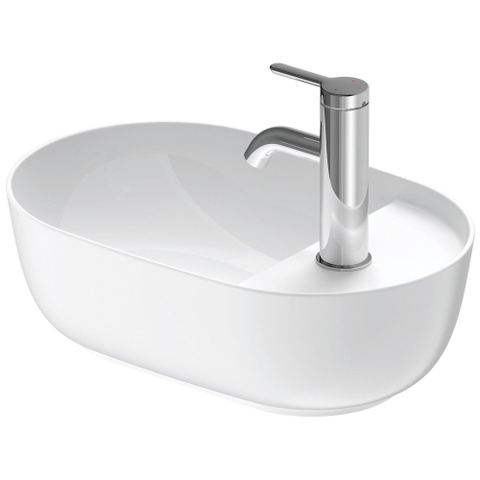 Duravit Luv Fontein - 42x27cm - 1 kraangat L en R - zonder overloop - wit SW527278