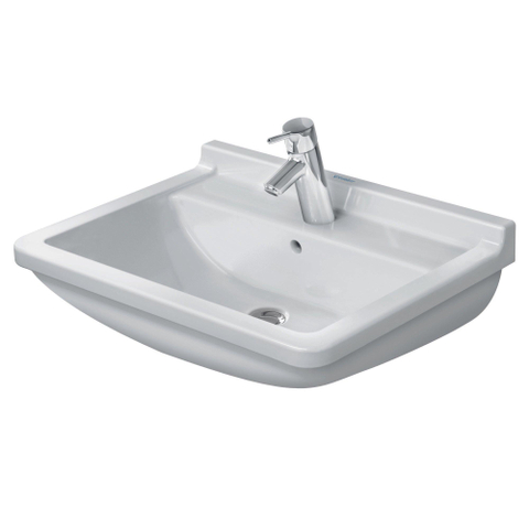 Duravit Starck 3 Philippe Starck - 3 wastafel - 60x45cm - wondergliss - wit 0312525