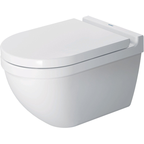 Duravit Starck 3 WC suspendu à fond creux accrochement caché avec Wondergliss Blanc 0293375