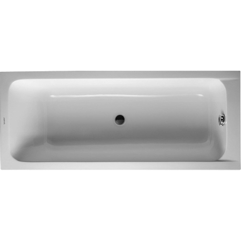 Duravit D-code Kunststof bad acryl rechthoekig - 170x70x40cm - zonder poten (afvoer in het midden) - glans wit 0297512