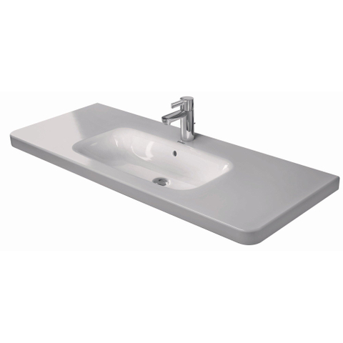 Duravit Durastyle Meubelwastafel - met overloop - met 1 kraangat - 120x48cm - met wondergliss - wit SW54154