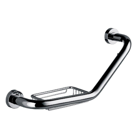 Emco Rondo 2 barre de baignoire courbée avec panier chrome 0630405