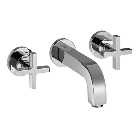 AXOR Citterio jeu de finition couleur pour robinet mural avec poignée en croix sans rosace 22 cm chrome 0467298