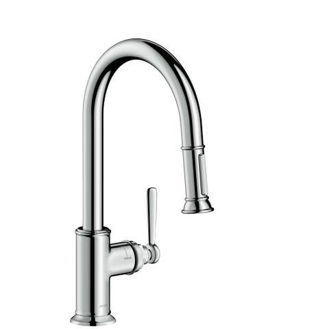 AXOR Montreux robinet de cuisine avec bec rond haut pivotant avec douchette extractible chrome SW95060