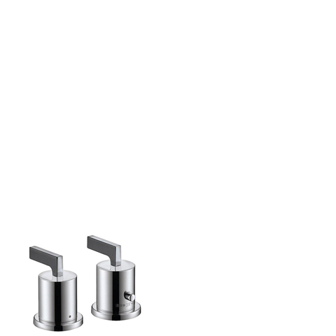 AXOR Citterio Set de finition pour thermostat de bain sur gorge encastré 2 trous avec poignées droites chrome 0450279