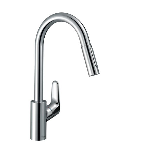 Hansgrohe Focus M41 1-greeps keukenmengkraan - 240 uittrekbare vuistdouche - sbox - hoogglans chroom SW971446