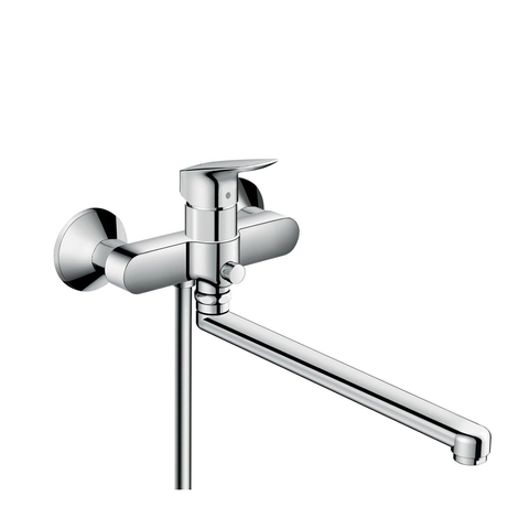 Hansgrohe Logis Badkraan - met omstel en koppelingen - met extra lange uitloop 30cm - hoogglans chroom SW94953