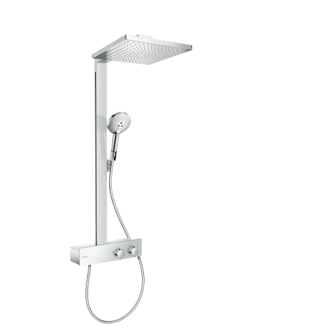 Hansgrohe Raindance E Square E300 Ensemble de douche apparent - 1 jet - thermostat - EcoSmart E300 - pomme de tête - chrome SW157200