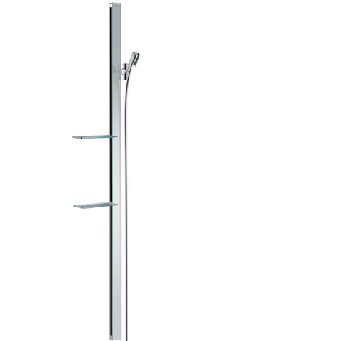 Hansgrohe Unica E - glijstang - met isiflex B - doucheslang - 160cm en casetta E zeepschaal - 150cm - hoogglans chroom SW157214