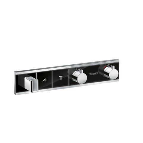 Hansgrohe RainSelect partie de finition pour robinet de douche encastré thermostatique pour 2 voies avec support de douchette 45.6x90cm noir/chrome SW157086