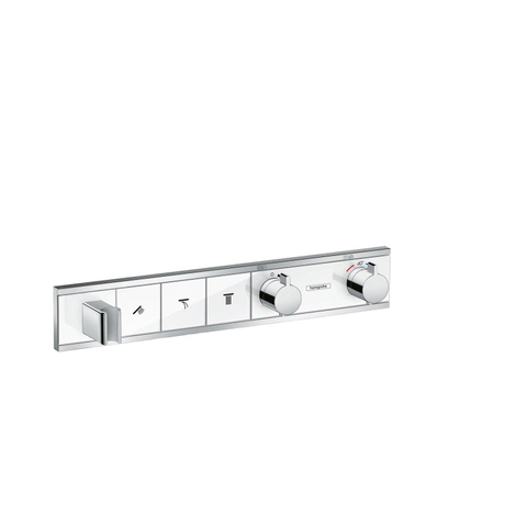 Hansgrohe RainSelect élément de finition pour robinet de douche encastré thermostatique pour 3 fonctions avec support de douchette 52.7x90cm blanc/chrome SW157088