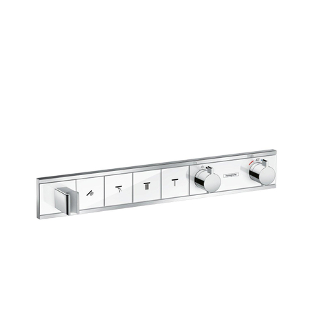 Hansgrohe RainSelect élément de finition pour robinet de douche encastré thermostatique pour 4 fonctions 59.8x90cm blanc/chrome SW157091