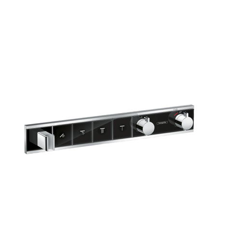 Hansgrohe RainSelect élément de finition pour robinet de douche encastré thermostatique pour 4 fonctions 59.8x90cm noir/chrome SW157092