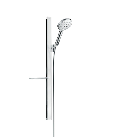 Hansgrohe Raindance Select S Unica - doucheset - glijstang - raindance - select S - 120 - 3jet - handdouche - zeepschaal - 90cm - doucheslang - 160cm - wit/chroom - wit chroom SW157204