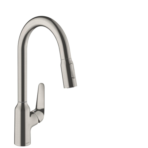 Hansgrohe Focus m42 1 greeps keukenkraan - 220 uittrekbare vuistdouche - 2 straalsoorten - rvs look SW241694