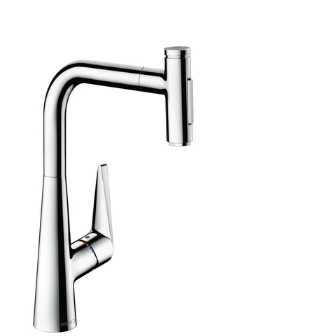 Hansgrohe Talis Select M51 M5117-H300 1-greeps keukenmengkraan - uittrekbare vuistdouche - hoogglans chroom SW528985