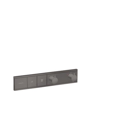 Hansgrohe Rainselect Afbouwdeel - voor inbouw douchekraan - thermostatisch - voor 2 functies - 45.6x90cm - thermostaat - hoogglans zwart chroom SW385573