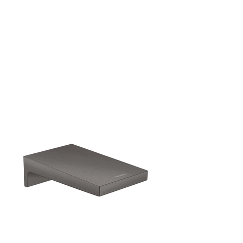 Hansgrohe Metropol Baduitloop breed - wandmontage - voorsprong uitloop 18.5cm - hoogglans zwart chroom SW358681