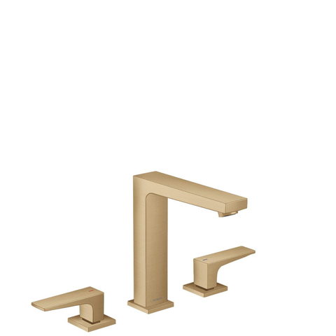 Hansgrohe Metropol Wastafelkraan - 160 met push open waste - met voorsprong vaste uitloop 15.2cm - geborsteld brons SW358664