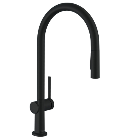 Hansgrohe Talis m54 1 greeps keukenkraan - 210 uittrekbare vdche - 2 straalsoorten - mat zwart SW402558