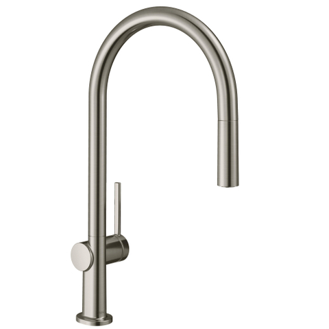 Hansgrohe Talis m54 - 1 greeps keukenmkr - 210 uittrekb uitloop - sbox - rvs look SW528888
