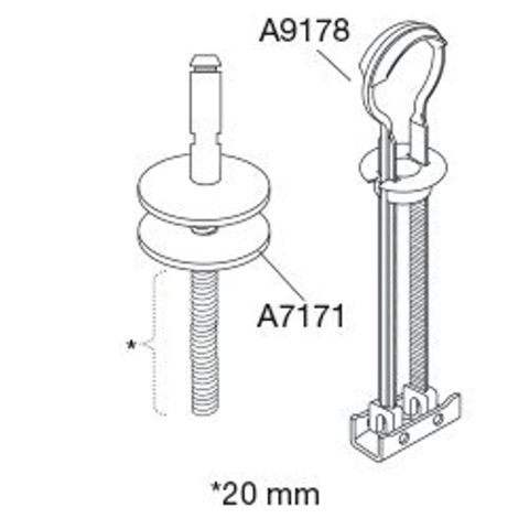 Pressalit onderdelen jeu de charnières pour siège 300 760 SW541038