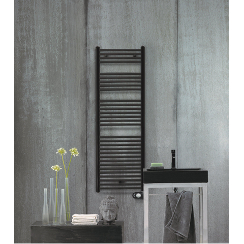 Zehnder Aura E Radiateur sèche-serviettes électrique 78,6x40cm 300 watts 230 volts | 50 Hz Acier Noir Mat SW494117